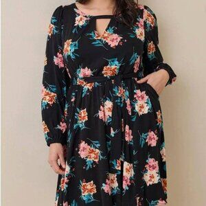 NWT Torrid Mini Stretch Challis A-Line Dress Size 3